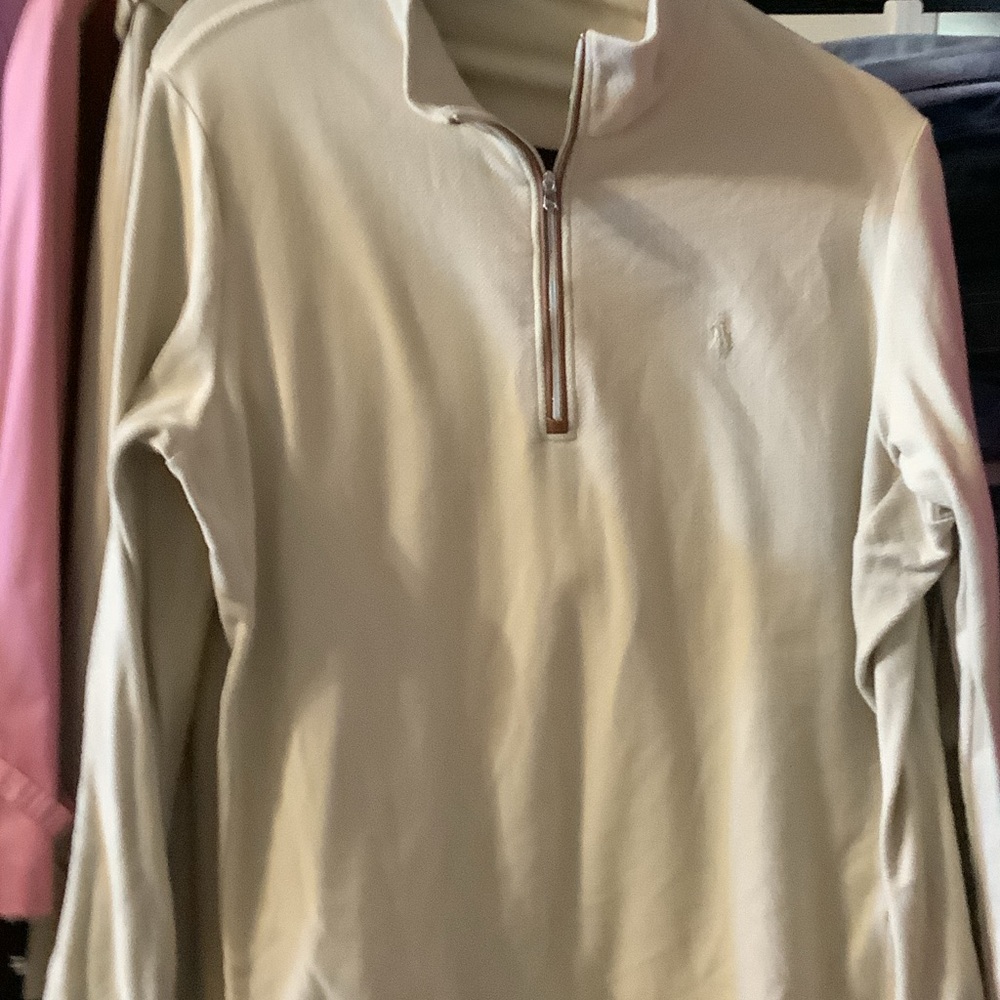 Polo Ralph Lauren Golf Cream Polo Golf Pullover, 1/4 zip, XL